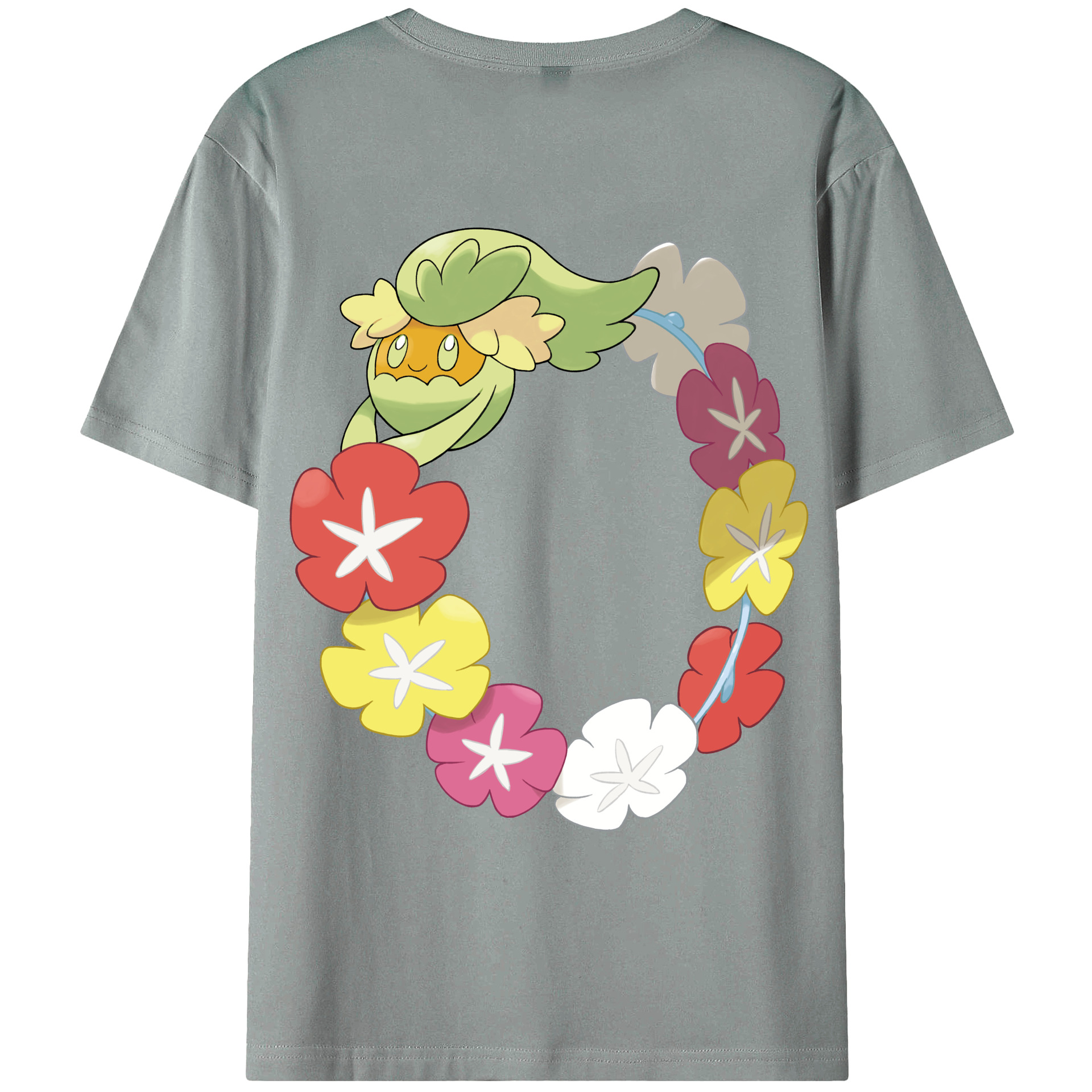 （画像用） ポケットモンスター Pokémon 綿100％ メンズ半袖Tシャツ（バックプリント） 通気性
